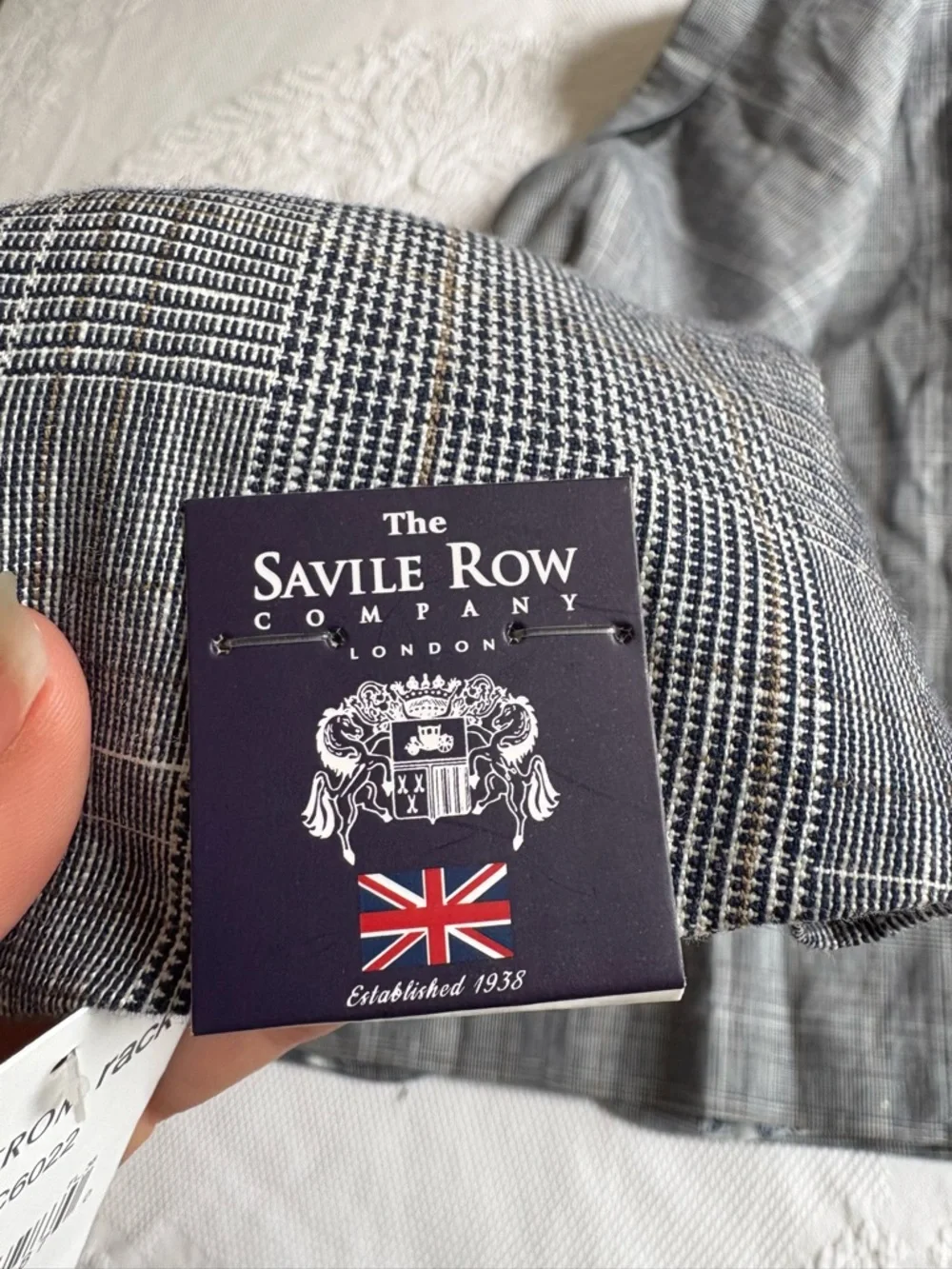 NWT Saville Row men’s linen blazer jacket navy Brit Skinny fit 44L